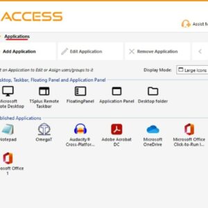 TSplus Remote Access Console Expert Side Menu Publish Apps view 1